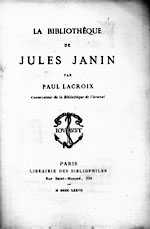 Bibliotheque de Jules Janin